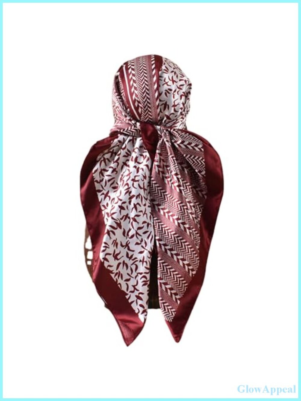 Polka Dot Satin Head Scarf for Women - 35" Silk-Like Square Wrap Bandana